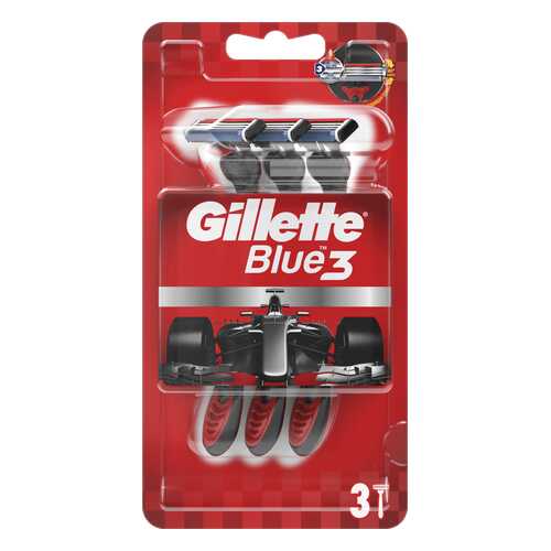 Бритвы одноразовые GILLETTE BLUE 3 Red 3 шт в Орифлейм