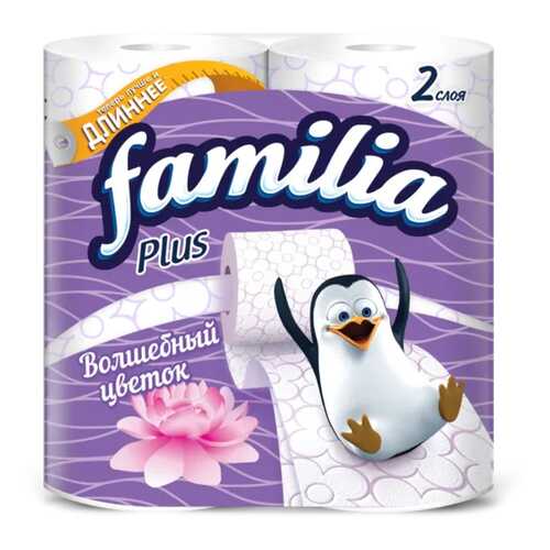 Туалетная бумага Familia Plus белая Магический цветок (2 слоя) 4 шт в Орифлейм