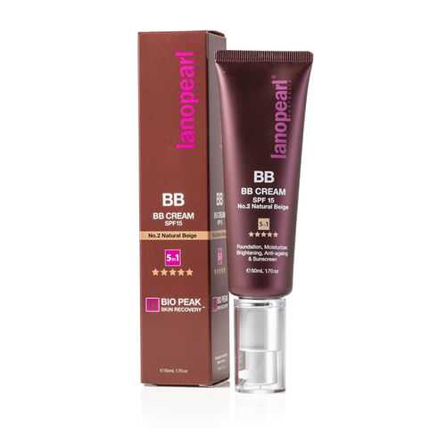 BB-крем натурально-бежевый Lanopearl 5 в 1 BB Cream SPF 15 No.2, 50 мл в Орифлейм