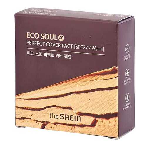 Пудра компактная The Saem Eco Soul Perfect Cover Pact, 23 тон, Бежевый, 11 г в Орифлейм